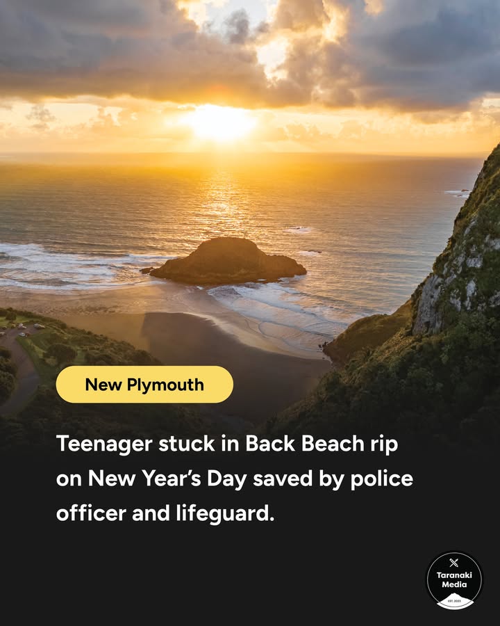 A massive shout out to the local Police Officer and Surf Lifesaver who entered the water at Paritutu Beach last night…