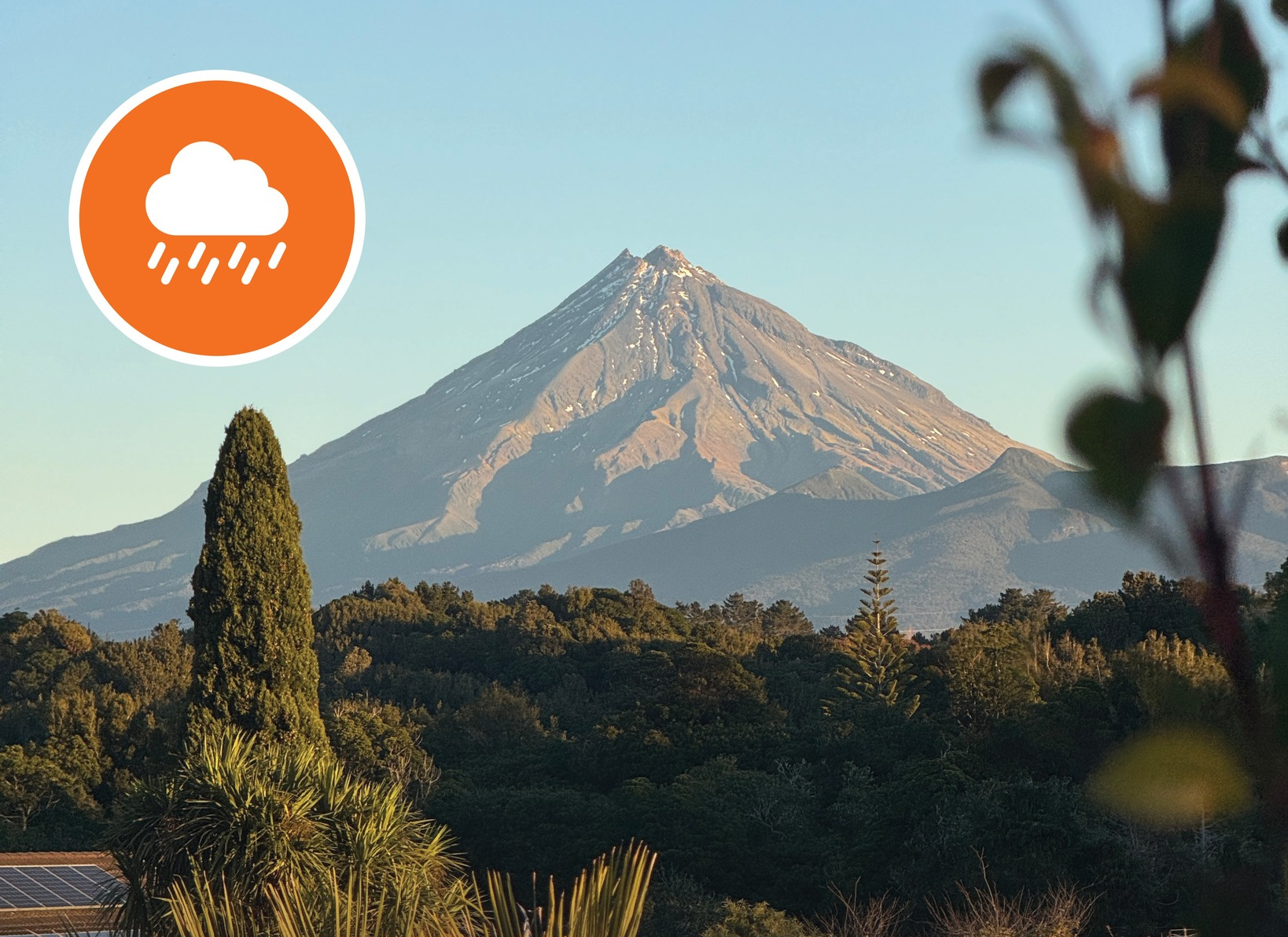 Orange Heavy Rain Warning Issued for Mount Taranaki